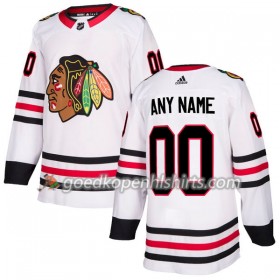 Chicago Blackhawks Custom Adidas 2017-2018 Wit Authentic Shirt - Mannen